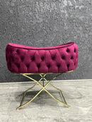 Baby Cradle and Round Puff Velvet Tufted Bassinet - myhomestore.com.pk