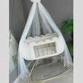 BABY CRADLE CHESTER VELVET TUFTED BASSINET - myhomestore.com.pk