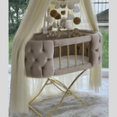 Baby Velvet Tufted Bassinet - myhomestore.com.pk