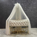 Baby Velvet Tufted Bassinet - myhomestore.com.pk