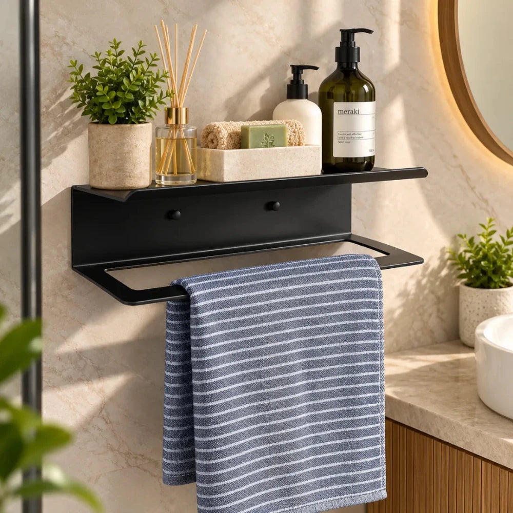 Bathroom Towel Rack Shelve - myhomestore.com.pk