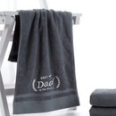 Best Dad Cotton Bath Towel Embroidered - myhomestore.com.pk