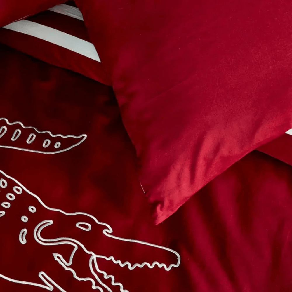 Big Lacoste Embroidery Duvet Set - myhomestore.com.pk