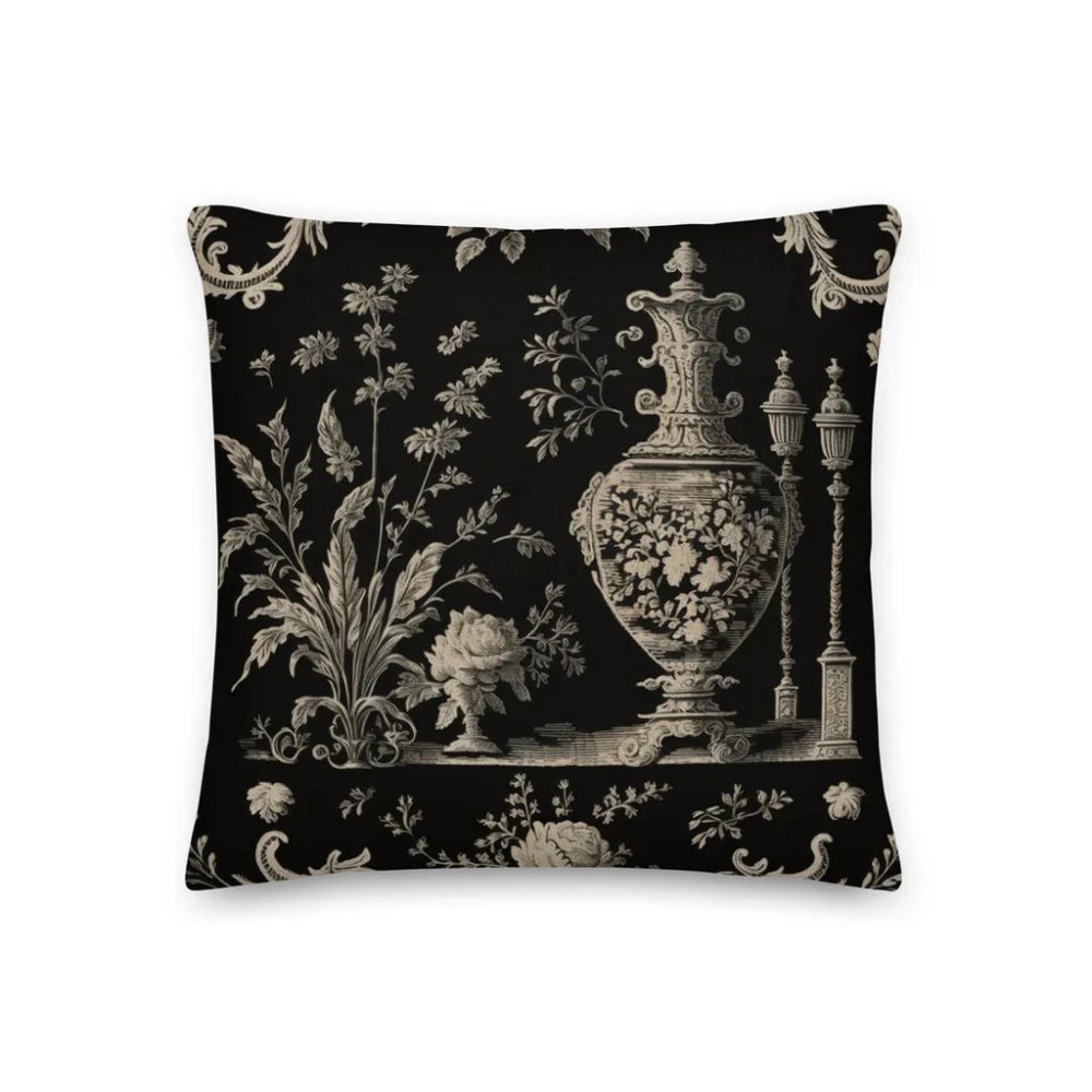 Black Toile Cushion Cover - myhomestore.com.pk