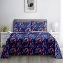 Blue Printed Bedding (satin) - myhomestore.com.pk