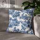 Blue & White Toile Decorative Cushion - myhomestore.com.pk