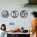 Book and Coffee Metal Wall Decor - myhomestore.com.pk