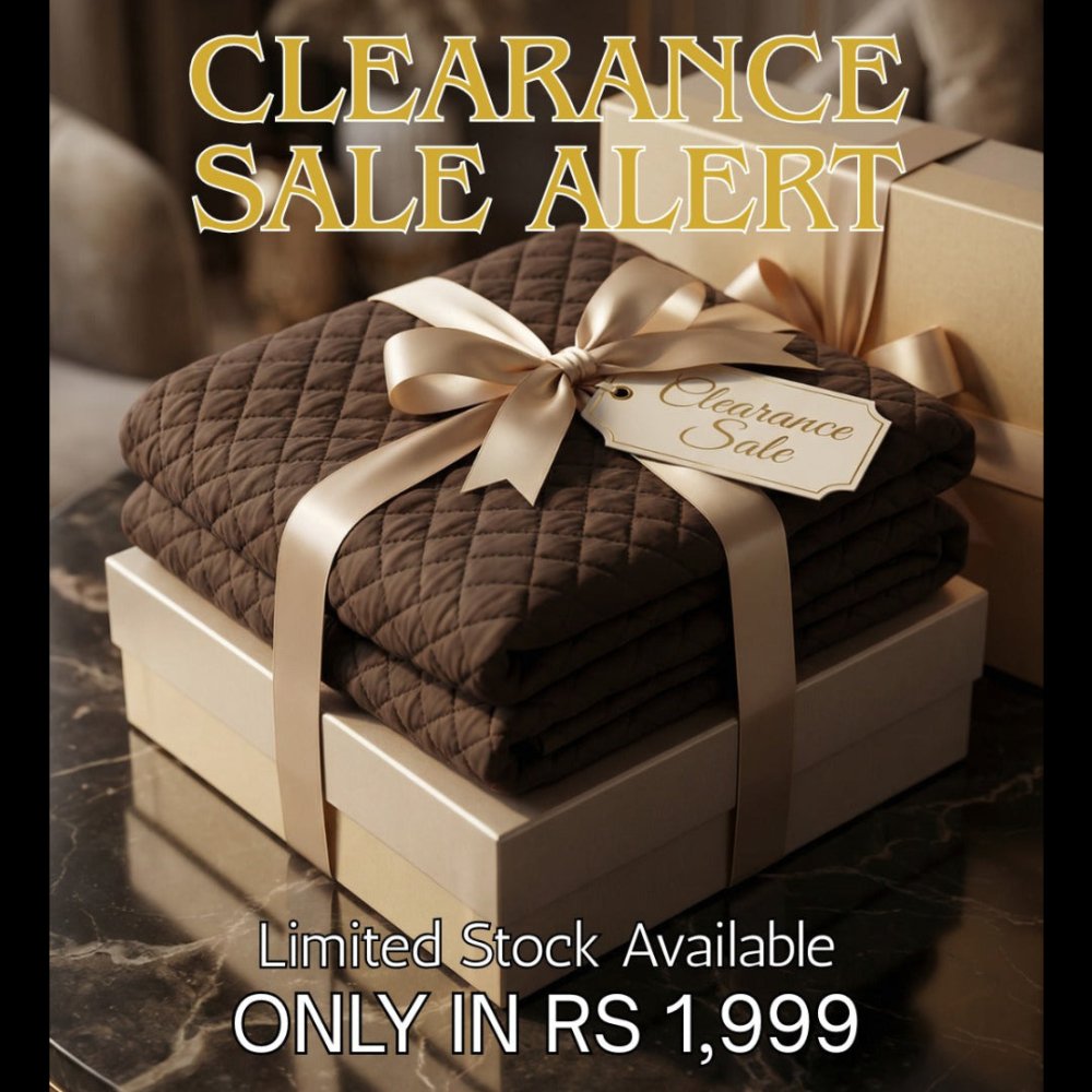 Brown Diamond Pattern Bedspread Collection - myhomestore.com.pk