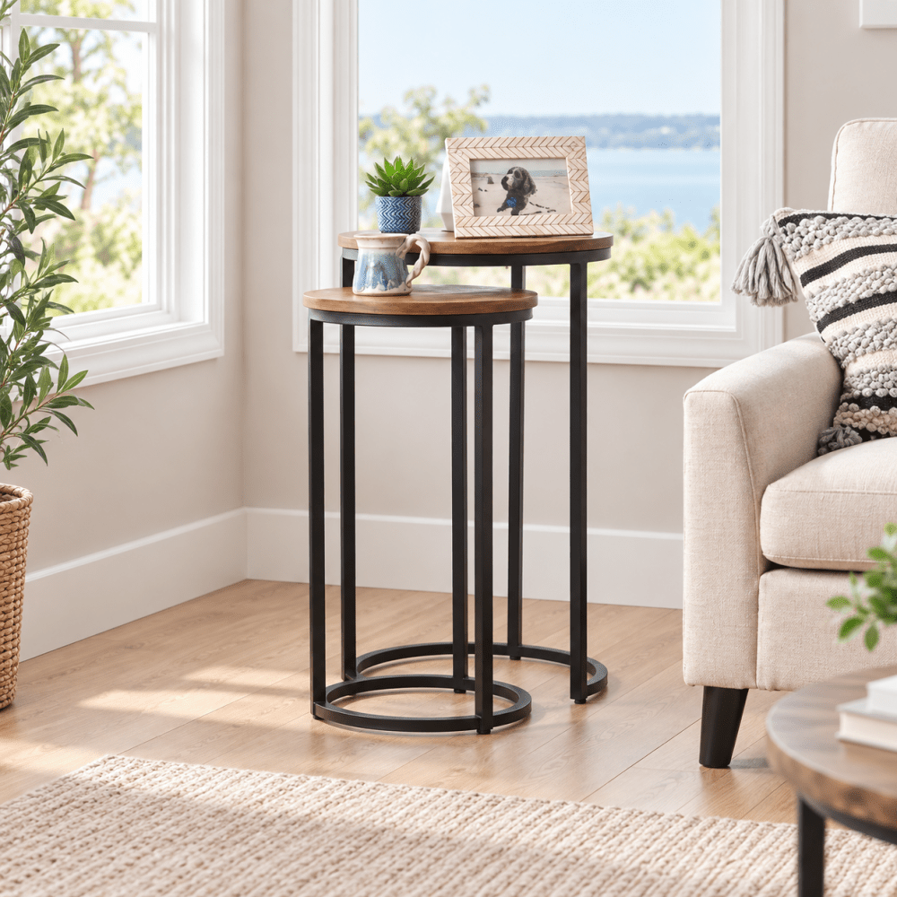 Brown MDF Sheet Nesting Table - myhomestore.com.pk
