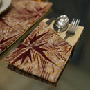 Burgundy & Gold Elegant Dining Table Runner Set - myhomestore.com.pk