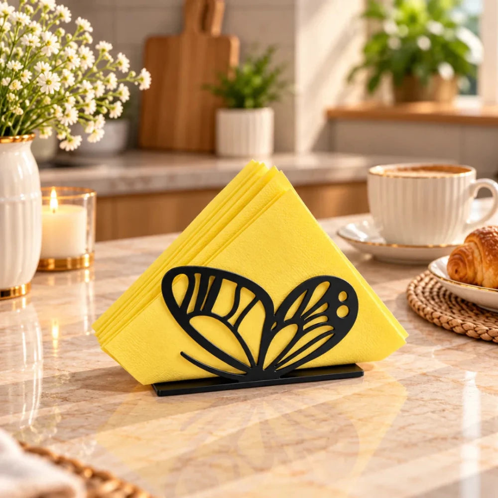 Butterfly Design Napkin Holder, Decorative Napkin Holder, Decor for Table - myhomestore.com.pk