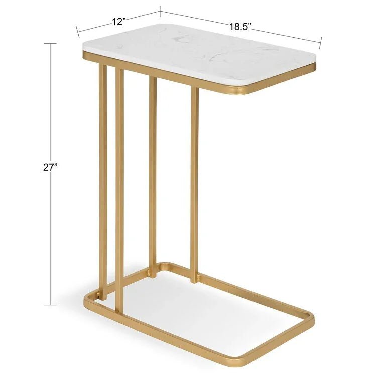 C Shape Golden End Table - myhomestore.com.pk
