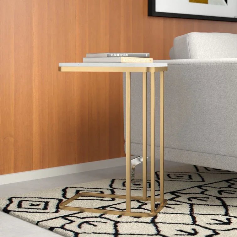 C Shape Golden End Table - myhomestore.com.pk