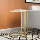 C Shape Golden End Table - myhomestore.com.pk