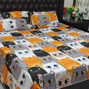 Cat Printed Bedsheet (3 pcs) - myhomestore.com.pk