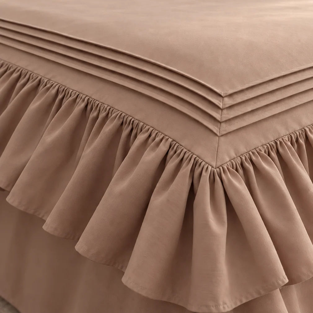 Elegant Triple Border Ruffled Duvet Set