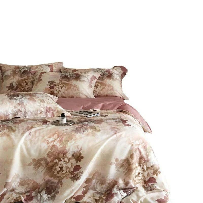 Classic Rose Print Duvet Bedding Set – Soft & Stylish Duvet Cover - myhomestore.com.pk
