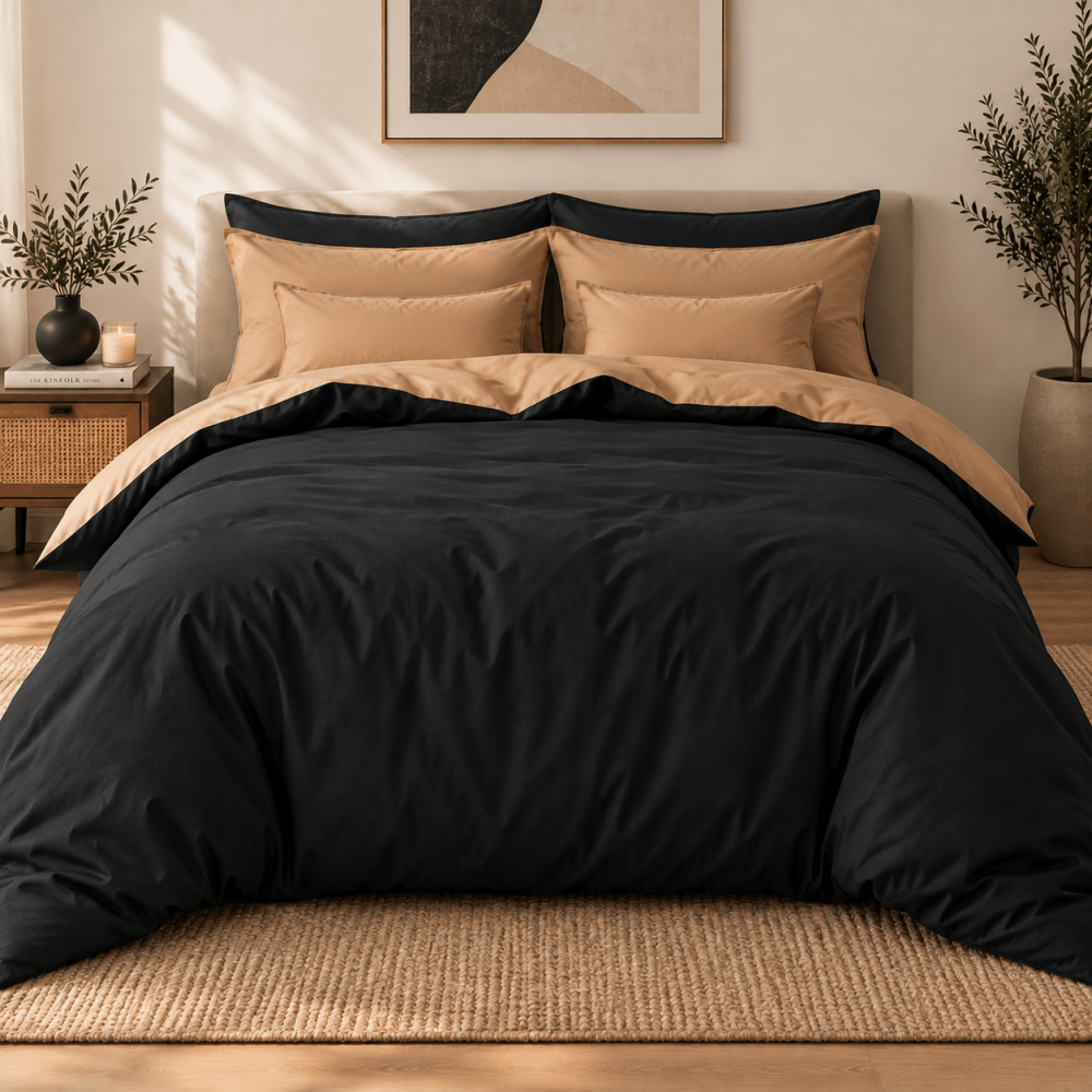 Cocoa Black Luxe Duvet Set - myhomestore.com.pk