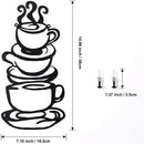 Coffee Cup Metal Wall Art,­ Farmhouse Kitchen Restaurant Decor Coffee Bar­ Sign, Black - myhomestore.com.pk