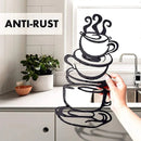 Coffee Cup Metal Wall Art,­ Farmhouse Kitchen Restaurant Decor Coffee Bar­ Sign, Black - myhomestore.com.pk