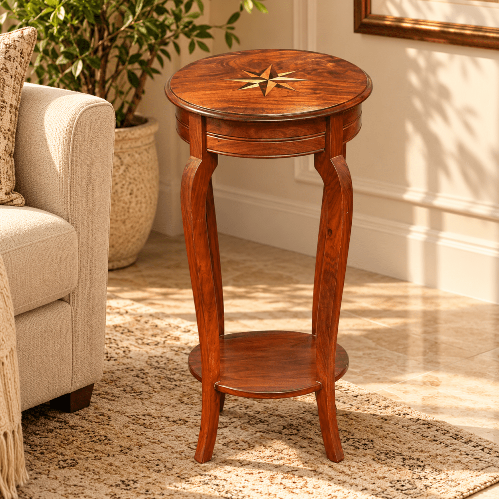 Compass Table (Shisham) - myhomestore.com.pk
