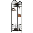 Corner clothing rack with storage basket - myhomestore.com.pk