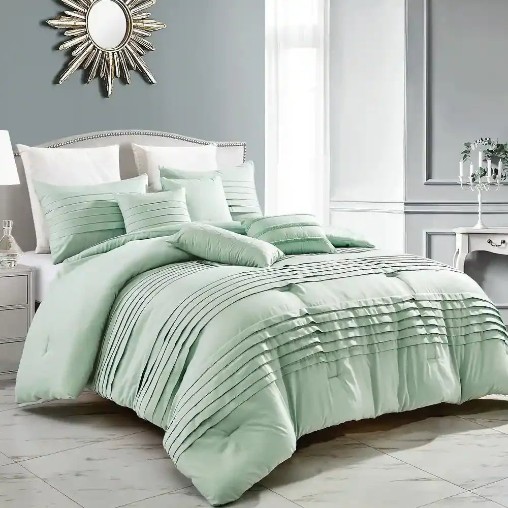 Cotton Pleated Duvet Set - myhomestore.com.pk