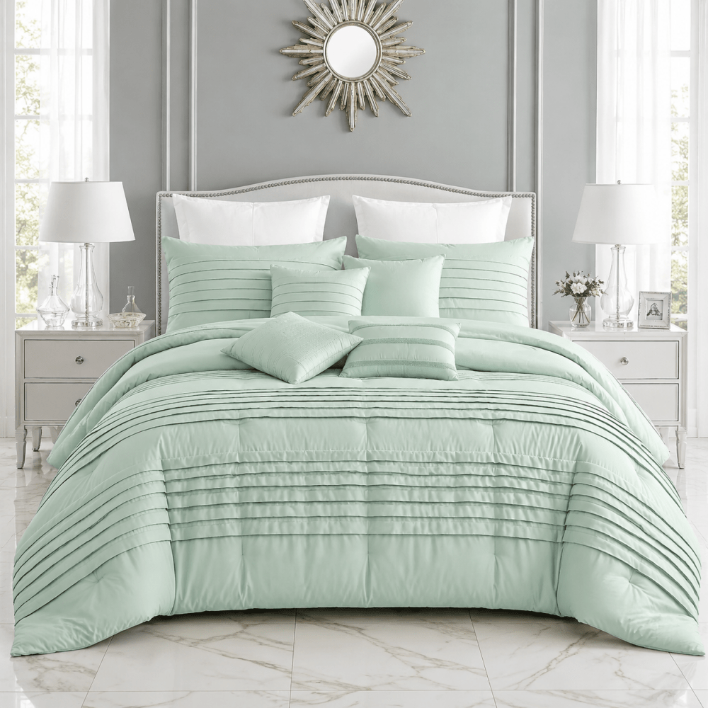 Cotton Pleated Duvet Set - myhomestore.com.pk