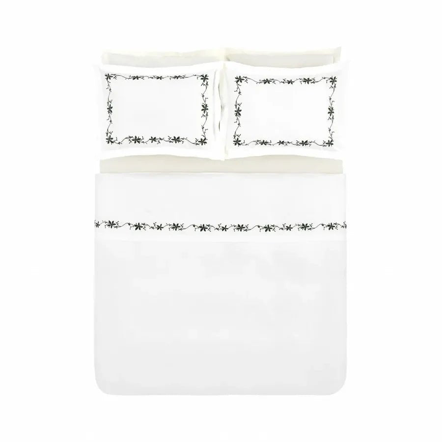 Cotton satin Bamboo Embroidery Duvet Set - myhomestore.com.pk