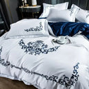 Cotton Satin Bed Linens Embroidery Duvet Set - myhomestore.com.pk