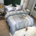 Cotton Satin Embroidery Duvet Set - myhomestore.com.pk