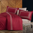 Cotton Satin Embroidery Duvet Set - myhomestore.com.pk