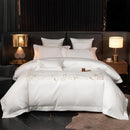 Cotton satin Embroidery duvet set - myhomestore.com.pk