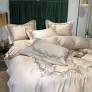 Cotton Satin Embroidery Duvet Set - myhomestore.com.pk