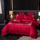 Cotton satin Embroidery duvet set - myhomestore.com.pk