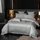Cotton satin Embroidery duvet set - myhomestore.com.pk