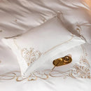 Cotton satin Embroidery duvet set - myhomestore.com.pk