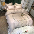 Cotton Satin Embroidery Duvet Set - myhomestore.com.pk
