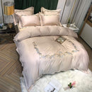 Cotton Satin Embroidery Duvet Set - myhomestore.com.pk