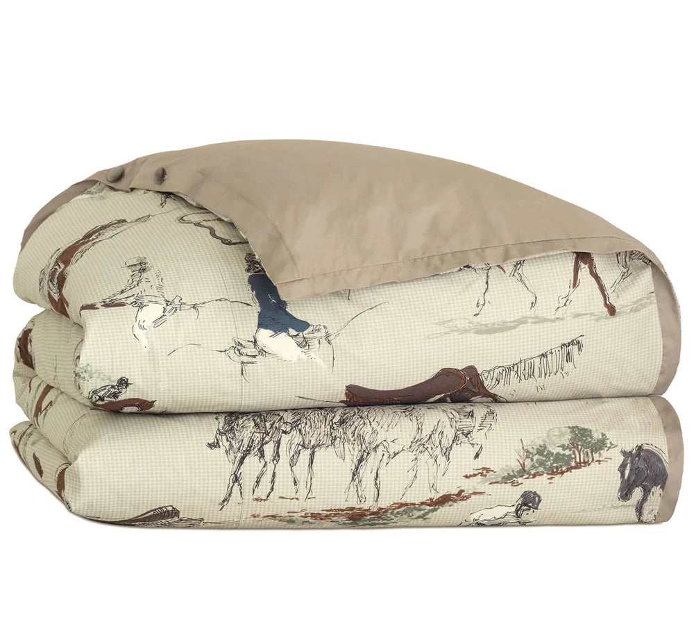 Countryside Equestrian Duvet Set – Stylish Horse Print Bedding - myhomestore.com.pk