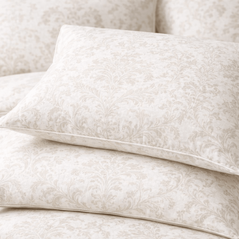 Cream Jacquard Duvet Set | Luxury Woven Floral Bedding - myhomestore.com.pk