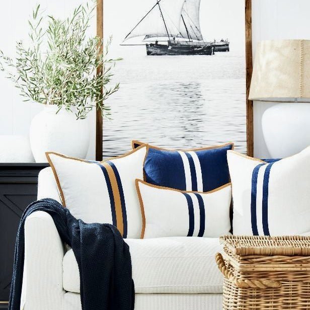 Cushion with Leather work - myhomestore.com.pk