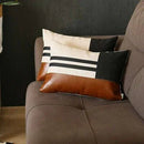 Cushion with Leather Work - myhomestore.com.pk