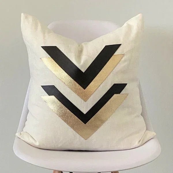 cushion with Leather work - myhomestore.com.pk