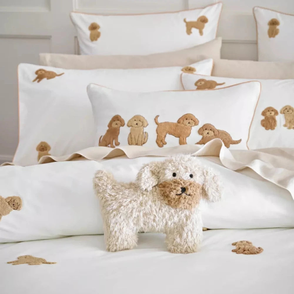 Cute Cavoodle Embroidery Duvet Set - myhomestore.com.pk