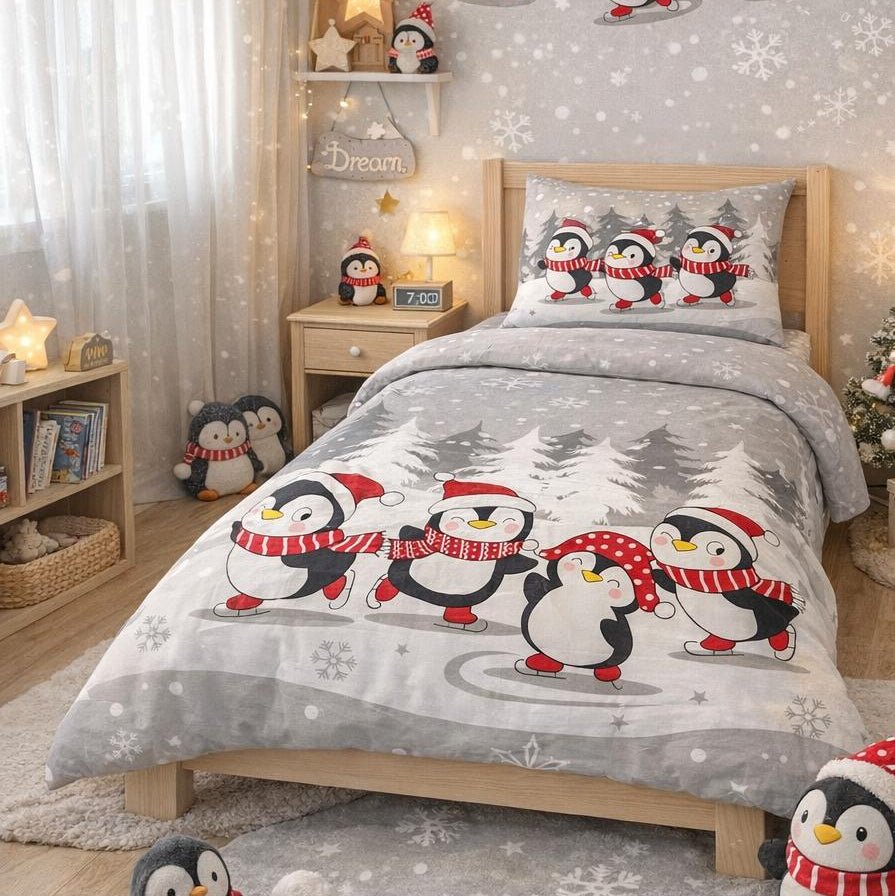 Cute Penguin Kids Bed - sheet - myhomestore.com.pk