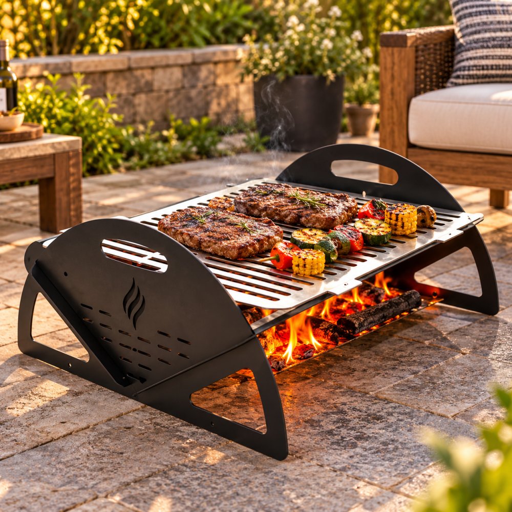 D Shape B.B.Q Grill & Fire Pit - myhomestore.com.pk