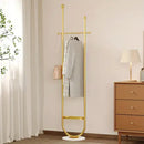 Modern gold metal freestanding coat rack