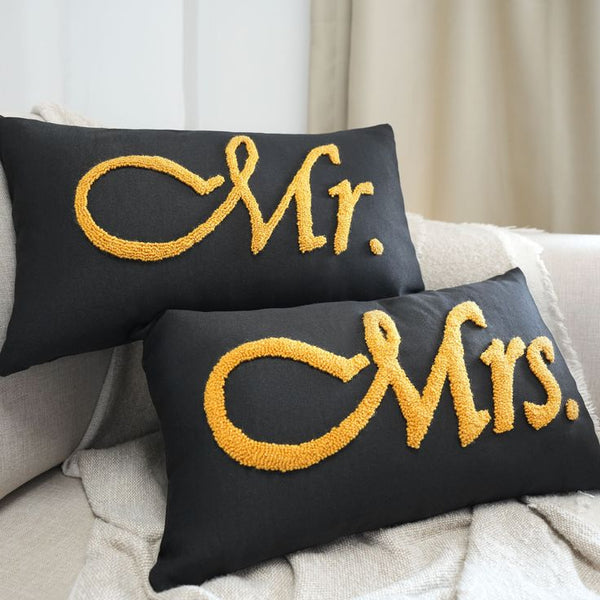 Mr And Mrs Cushion Cover