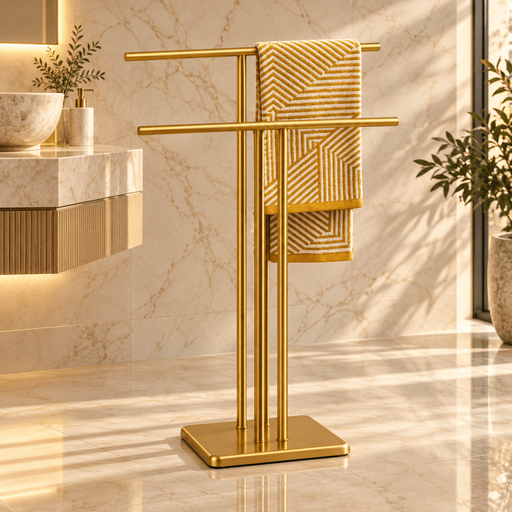 Double Freestanding Towel Stand - myhomestore.com.pk